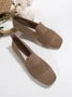 Women Hollow Out Comfy Square Toe Mesh Fabric Shoes