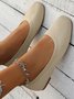 Casual Square Toe Comfy Insole Commuting Breathable Slip On Shallow Shoes