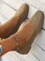 Casual Square Toe Comfy Insole Commuting Breathable Slip On Shallow Shoes