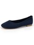 Casual Square Toe Comfy Insole Commuting Breathable Slip On Shallow Shoes