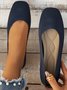 Casual Square Toe Comfy Insole Commuting Breathable Slip On Shallow Shoes