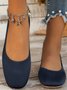 Casual Square Toe Comfy Insole Commuting Breathable Slip On Shallow Shoes