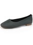 Casual Square Toe Comfy Insole Commuting Breathable Slip On Shallow Shoes