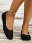 Casual Square Toe Comfy Insole Commuting Breathable Slip On Shallow Shoes