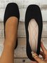Casual Square Toe Comfy Insole Commuting Breathable Slip On Shallow Shoes
