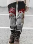 Christmas Holiday Cute 3D Print Daily Casual Medium Elasticity Tight Long Legging