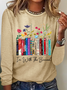 Women's I'm With The Banned Flowers Book Lover Gift Cotton-Blend Casual Shirt