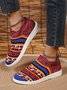 Breathable Leopard Color Block Slip On Flyknit Sneakers