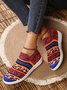 Breathable Leopard Color Block Slip On Flyknit Sneakers