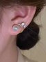 Elegant Sparkling Rhinestone Imitation Pearl Party Stud Earrings