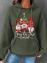 Joy To The World Gnome Christmas Daily Heavyweight Cotton-Blend Simple Long Sleeve Hoodie