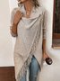 Shawl Collar Casual Wool/Knitting Cardigan
