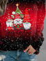 Plus size Christmas Loose Crew Neck Casual Sweatshirt