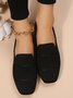 Women Hollow Out Comfy Square Toe Mesh Fabric Shoes