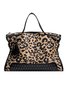 West Style Leopard Rivet Large Capacity Canvas Tote Bag