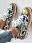 All Season Pu Floral Casual Skate Shoes