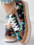 All Season Pu Floral Casual Skate Shoes