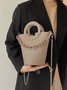 Fashion Ring Handbag Chain Crossbody Bucket Bag