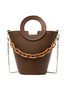 Fashion Ring Handbag Chain Crossbody Bucket Bag