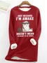 Just Because Im Awake Doesn‘t Mean I'm Read To Do Things Fleece Casual Crew Neck Sweatshirt