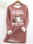 Just Because Im Awake Doesn‘t Mean I'm Read To Do Things Fleece Casual Crew Neck Sweatshirt