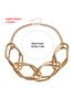 Personalized Geometric Winding Chain Necklaces