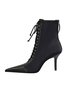 Women Minimalist Paneled Stretch Stiletto Heel Fashion Boots