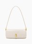 Women Minimalist Twist Lock Baguette Underarm Bag