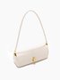 Women Minimalist Twist Lock Baguette Underarm Bag