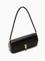 Women Minimalist Twist Lock Baguette Underarm Bag