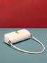 Women Minimalist Twist Lock Baguette Underarm Bag