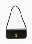 Women Minimalist Twist Lock Baguette Underarm Bag