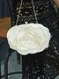 Elegant Flower Satin Clutch Bag