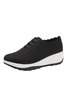 Sports Plain Mesh Fabric All Season Flyknit Sneakers