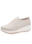 Sports Plain Mesh Fabric All Season Flyknit Sneakers