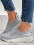 All Season Mesh Fabric Plain Sports Flyknit Sneakers