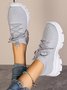 Plain Sports Mesh Fabric All Season Flyknit Sneakers