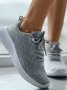 Plain All Season Mesh Fabric Flyknit Sneakers