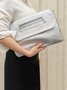 Women Large Capacity Commuting Magnetic Clutch Bag with Crossbody Strap