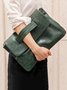 Women Large Capacity Commuting Magnetic Clutch Bag with Crossbody Strap