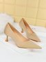 Women Minimalist Wineglass Heel Shallow Pumps