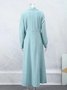 Simple Regular Fit Plain Dress With No Belt