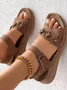 Pu Wedge Heel Casual Summer Sandal