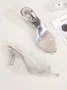 Transparent PVC Clear Chunky Heel Mule Sandals