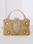 Sparkling Rhinestone Floral Clutch Bag Party Beaded Handbag