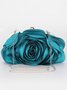 Elegant Flower Satin Clutch Bag