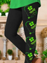 Tight Casual Four-Leaf Clover St.Patrick'S Day Leggings