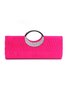 Sparkling Rhinestone Bracelet Handbag Ruched Satin Party Clutch Bag