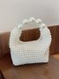 Elegant Imitation Pearls Evening Handbag Beaded Clutch Bag For Wedding Party