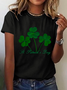 Crew Neck Shamrock Casual T-Shirt